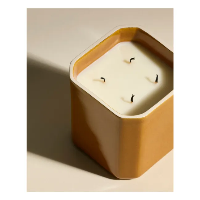 Candela sfaccettata - Sandalo