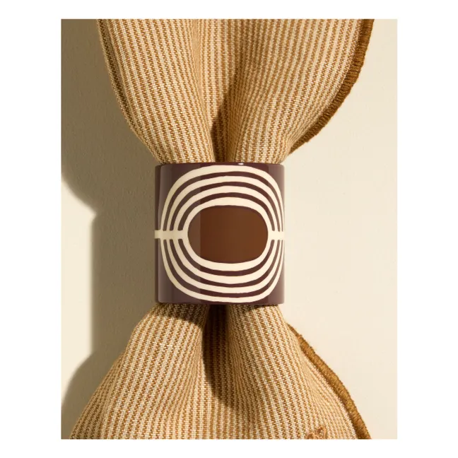 Mirage lacquered napkin rings - Set of 2 | Carmine red