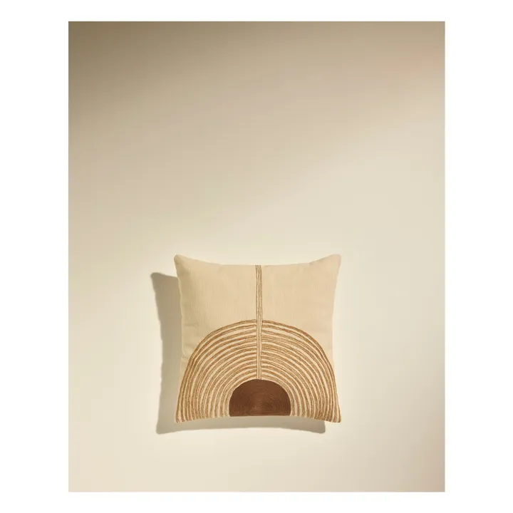 Coussin brodé Mirage | Havane- Image produit n°1