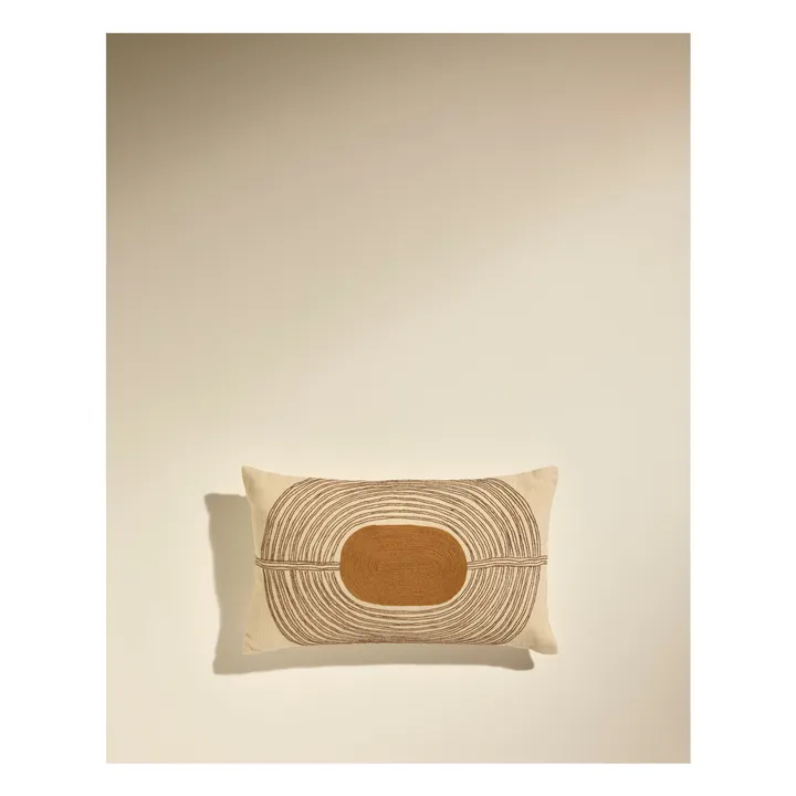 Coussin brodé Mirage | Havane- Image produit n°1