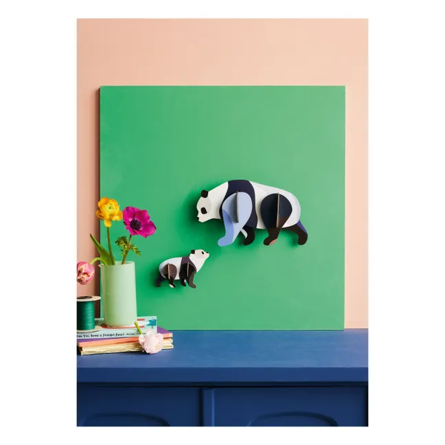 Décorations murales Pandas - Set de 2 | Noir