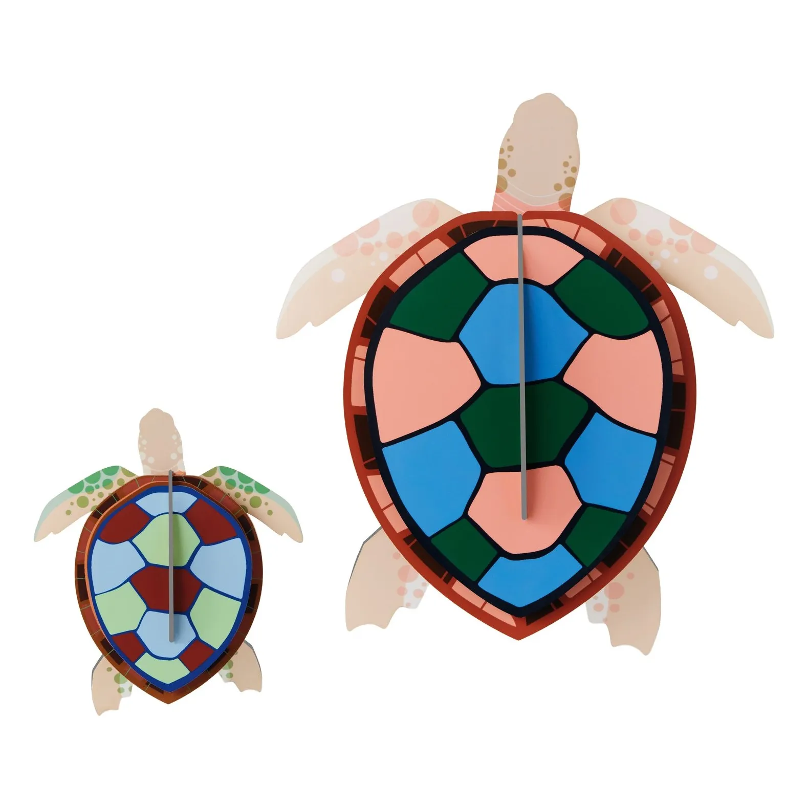 Studio Roof Multicoloured Turtles Wall Decorations - Set Of 2