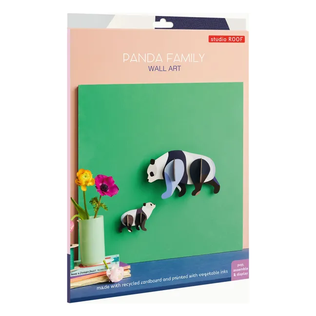 Décorations murales Pandas - Set de 2 | Noir