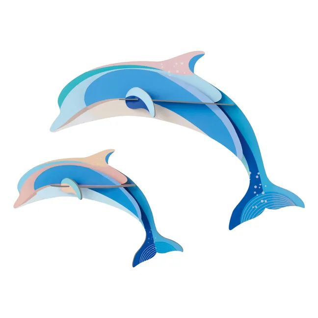 Décorations murales Dauphins - Set de 2 | Bleu ciel