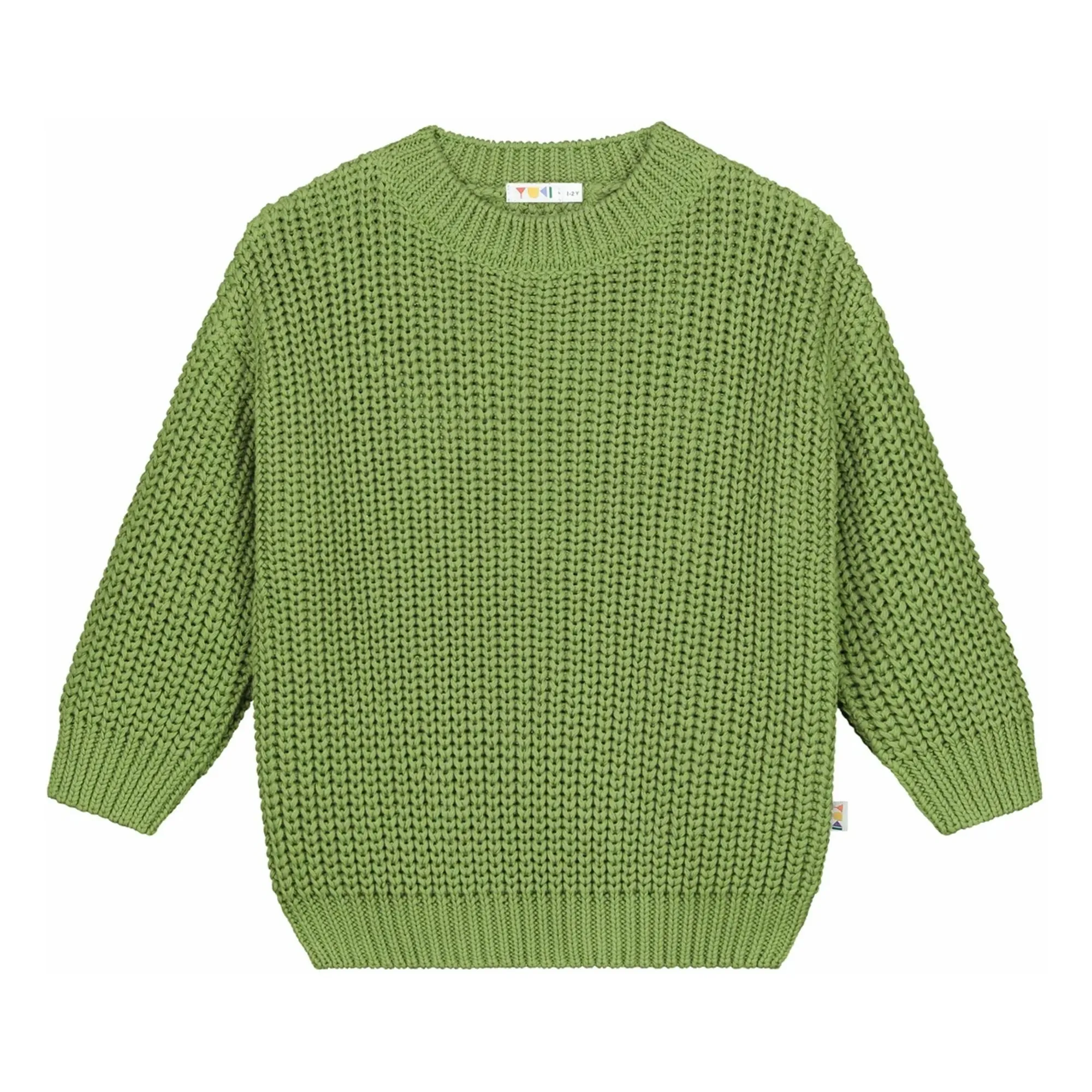 Yuki Unisex Olive Organic Cotton Chunky Sweater
