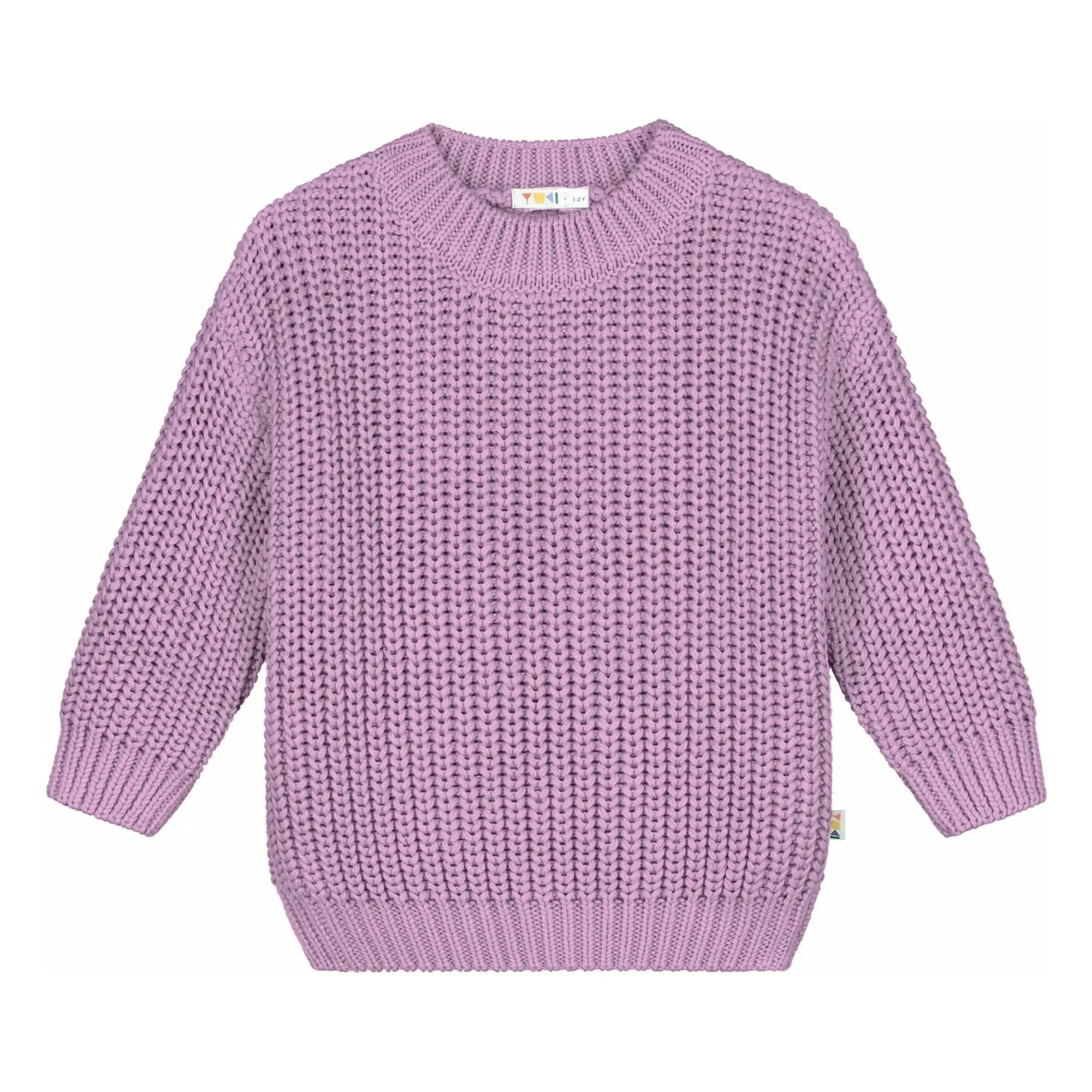 Yuki Unisex Lavender Organic Cotton Chunky Sweater