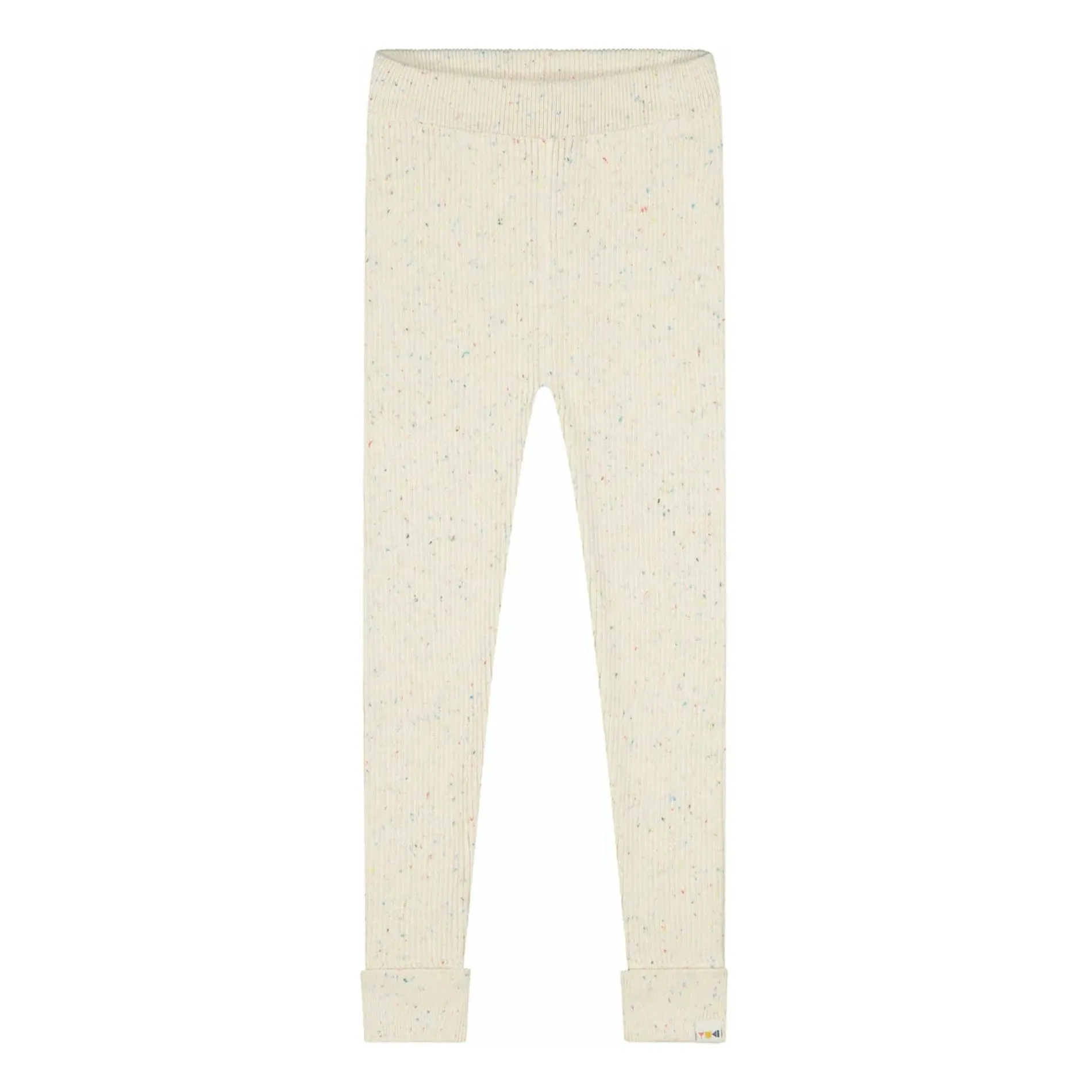 Yuki Unisex Heather White Ribbed Organic Cotton Legging