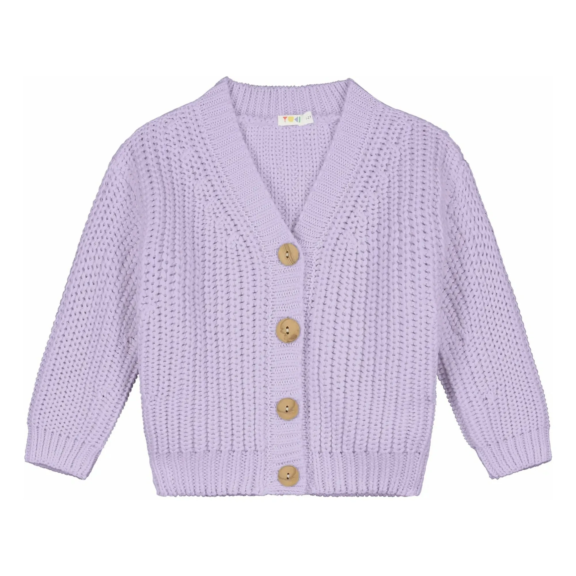 Yuki Unisex Lilac Organic Cotton Chunky Cardigan