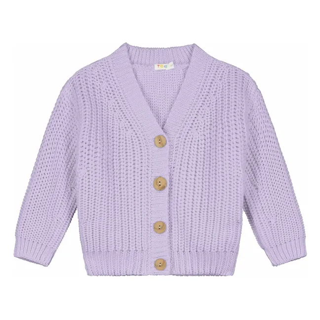 Chaqueta de punto de algodón orgánico | Lila