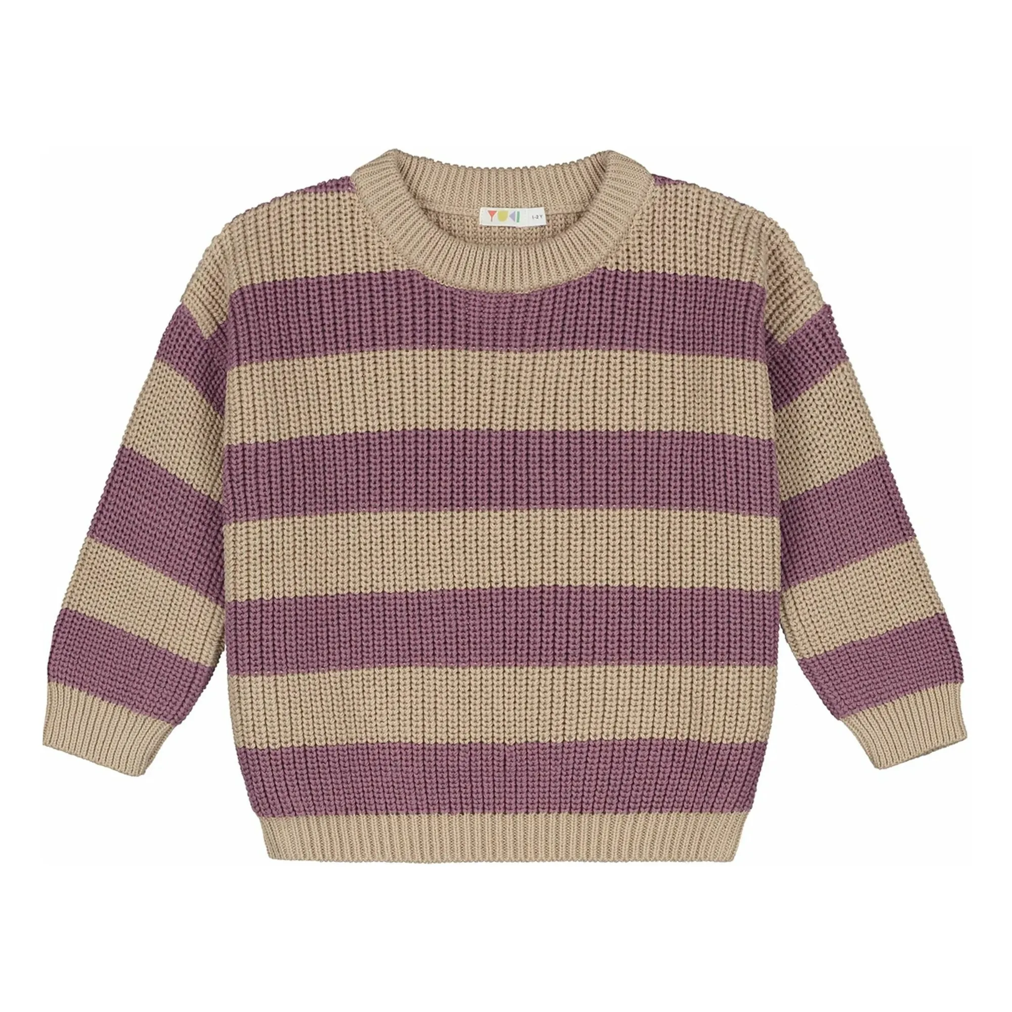 Yuki Unisex Sand Stripes Organic Cotton Sweater