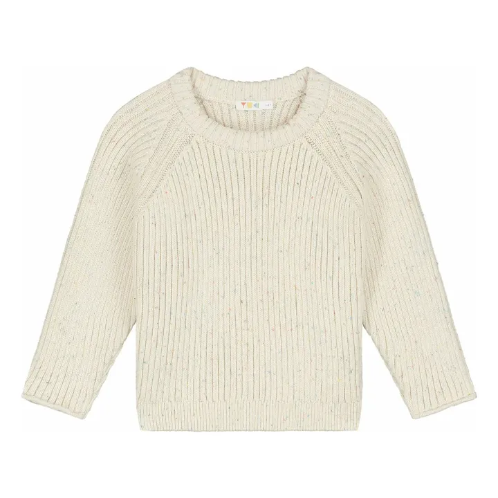 Jersey de canalé de algodón orgánico | Crudo color natural- Imagen del producto n°0