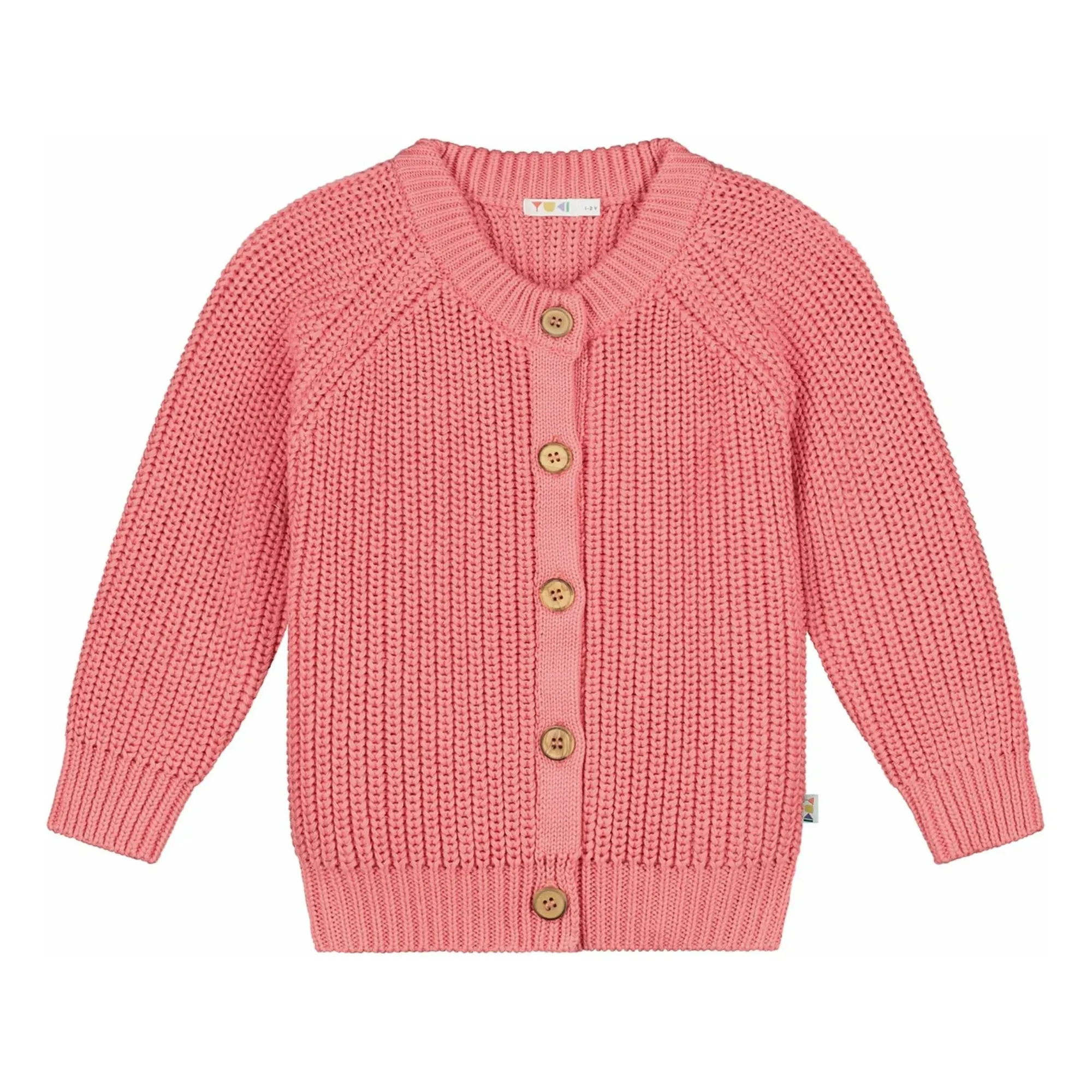 Yuki Blush Organic Cotton Raglan Cardigan