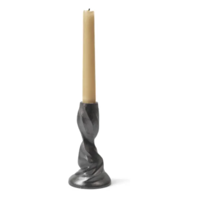 Gale candlestick | Charcoal grey