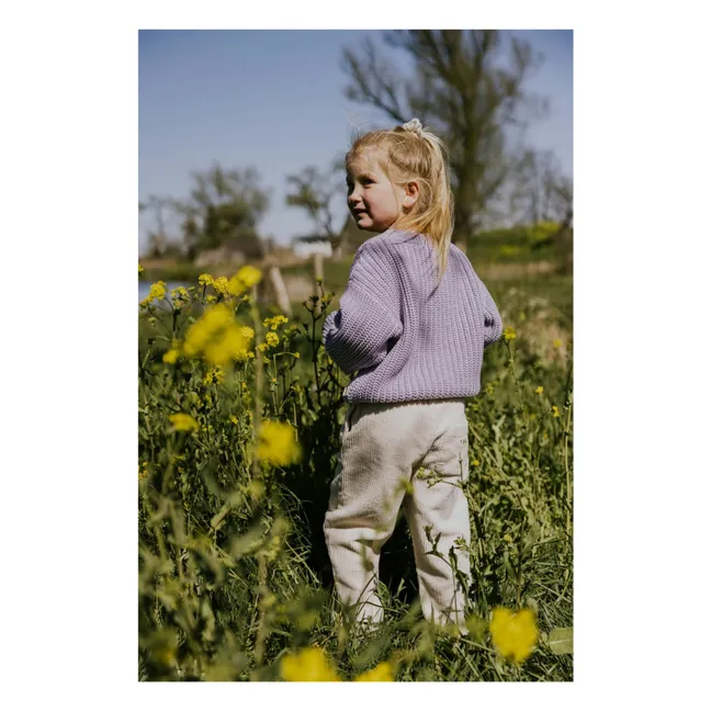 Chaqueta de punto de algodón orgánico | Lila