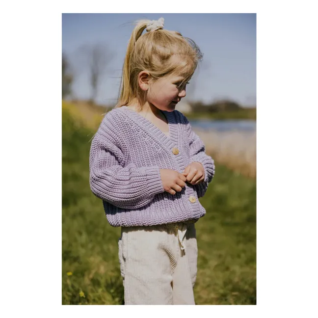 Chaqueta de punto de algodón orgánico | Lila