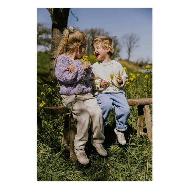 Chaqueta de punto de algodón orgánico | Lila