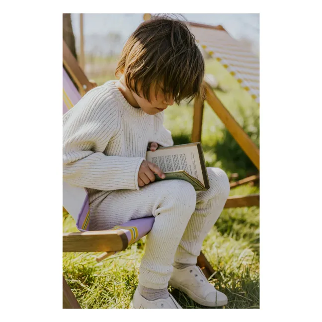 Gerippter Pullover aus Bio-Baumwolle | natur meliert