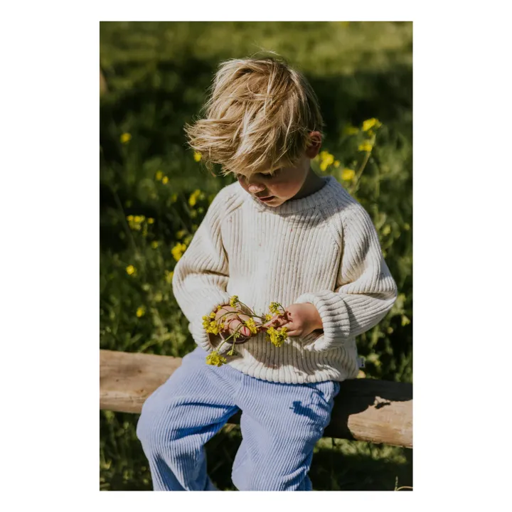 Jersey de canalé de algodón orgánico | Crudo color natural- Imagen del producto n°1