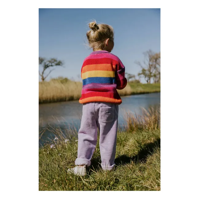 Pantalon Beau Velours Côtelé Bio | 	Lilas