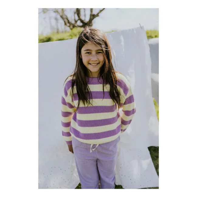 Pantalon Beau Velours Côtelé Bio | 	Lilas