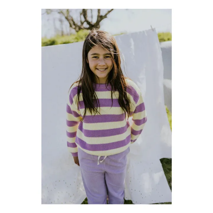 Pantalones de pana ecológica | Lila- Imagen del producto n°5