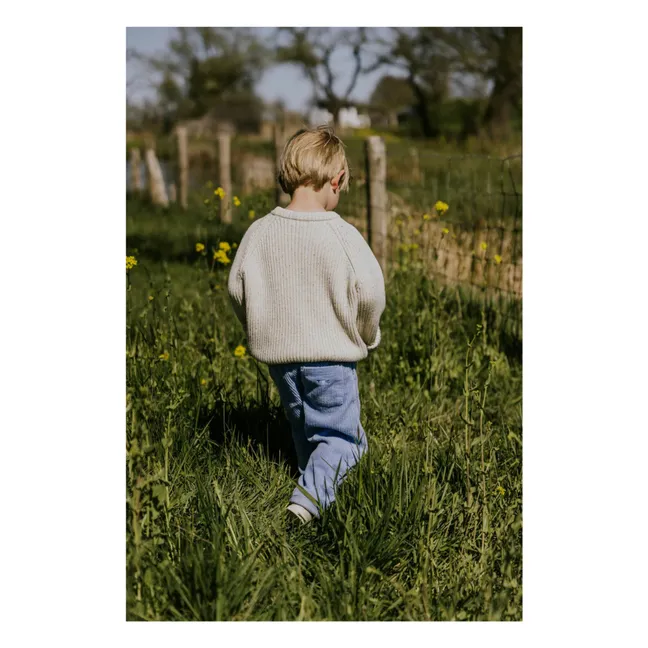 Pantalon Beau Velours Côtelé Bio | Bleu ciel