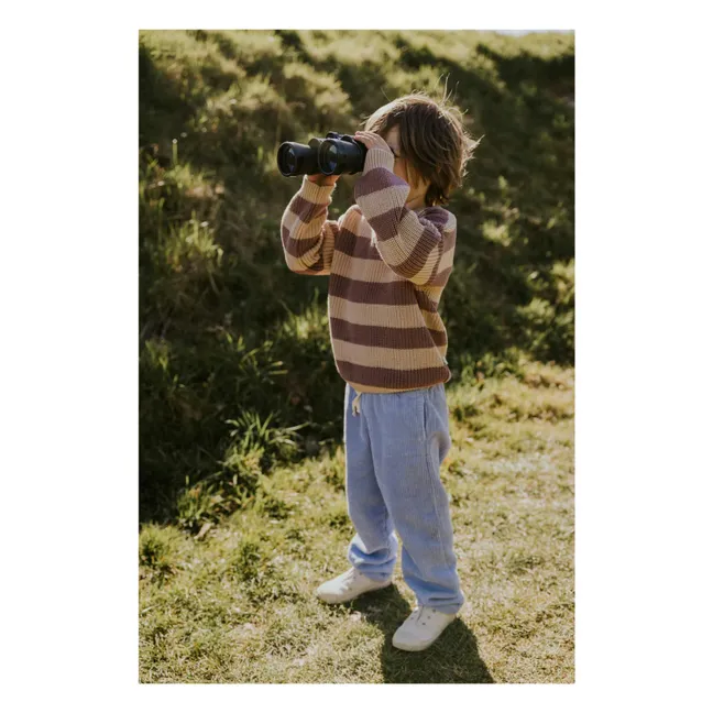 Pantalon Beau Velours Côtelé Bio | Bleu ciel