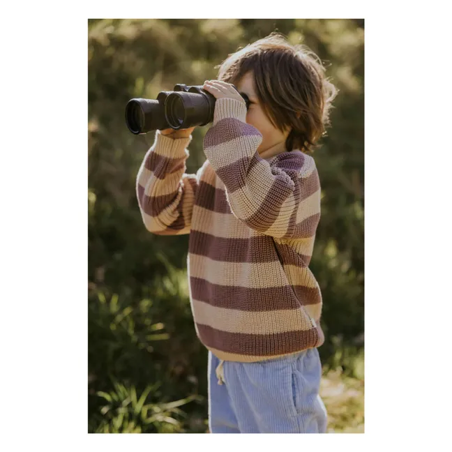 Pull Rayures Coton Bio | Sable