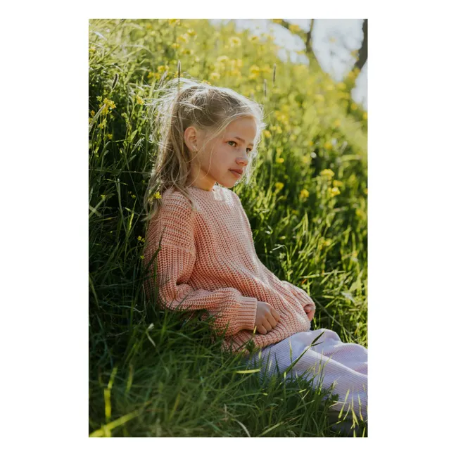 Chunky Pullover aus Bio-Baumwolle | Pfirsichfarben