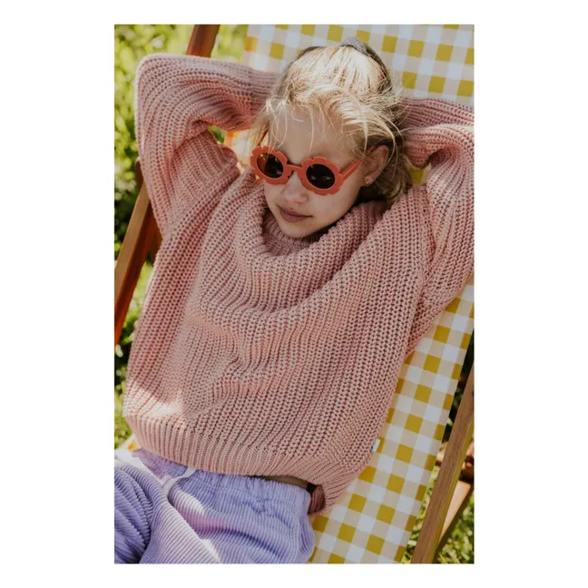 Chunky Pullover aus Bio-Baumwolle | Pfirsichfarben