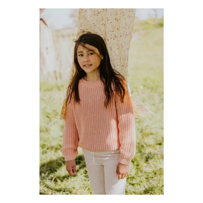 Organic Cotton Chunky Sweater | Peach