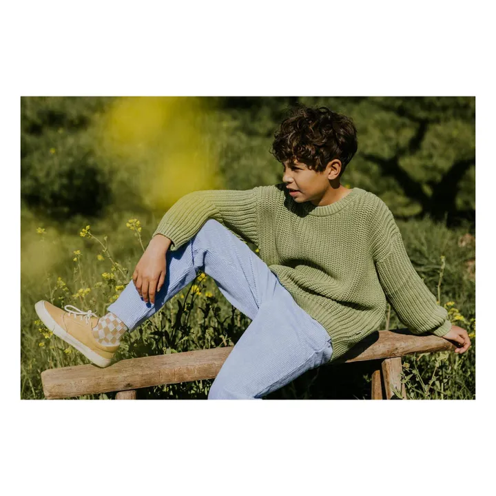 Jersey grueso de algodón orgánico | Olive- Imagen del producto n°4