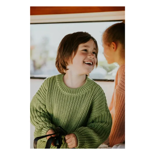 Pull Chunky Coton Bio | Olive