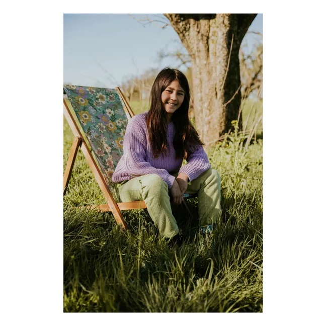 Organic Cotton Chunky Sweater | Lavender