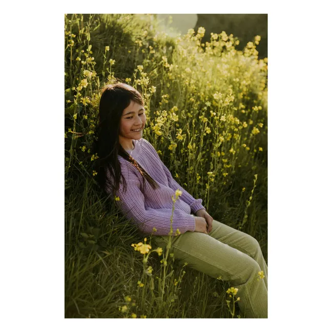 Organic Cotton Chunky Sweater | Lavender