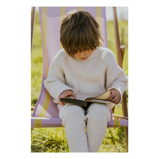 Legging Côtelé Coton Bio | Ecru chiné