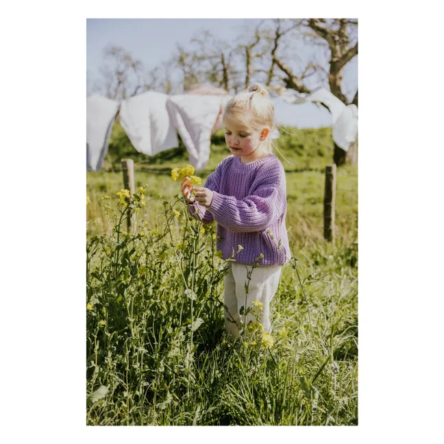 Pull Chunky Coton Bio | Lavande
