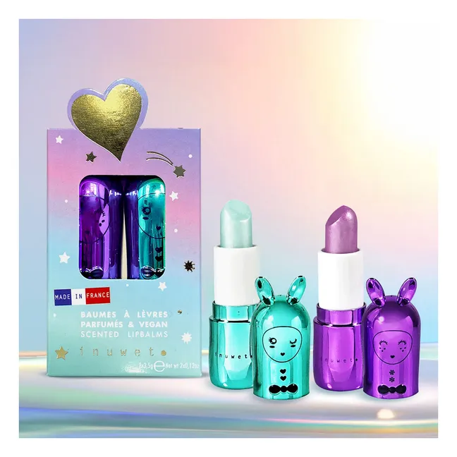 Balsami labbra arcobaleno Noël - Set di 2