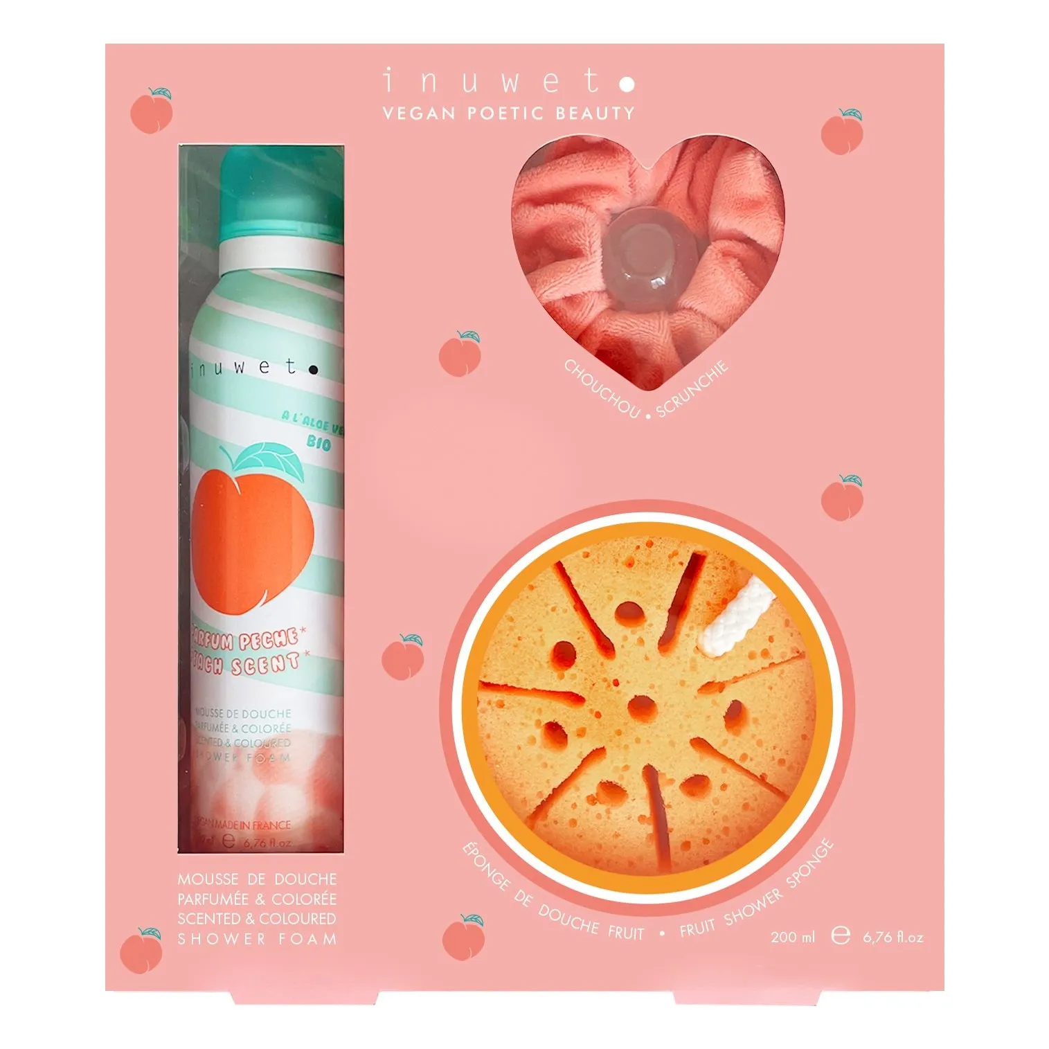 Inuwet Untinted Bubble Peach Bath Set