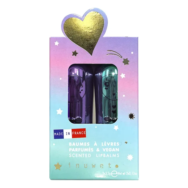 Balsami labbra arcobaleno Noël - Set di 2