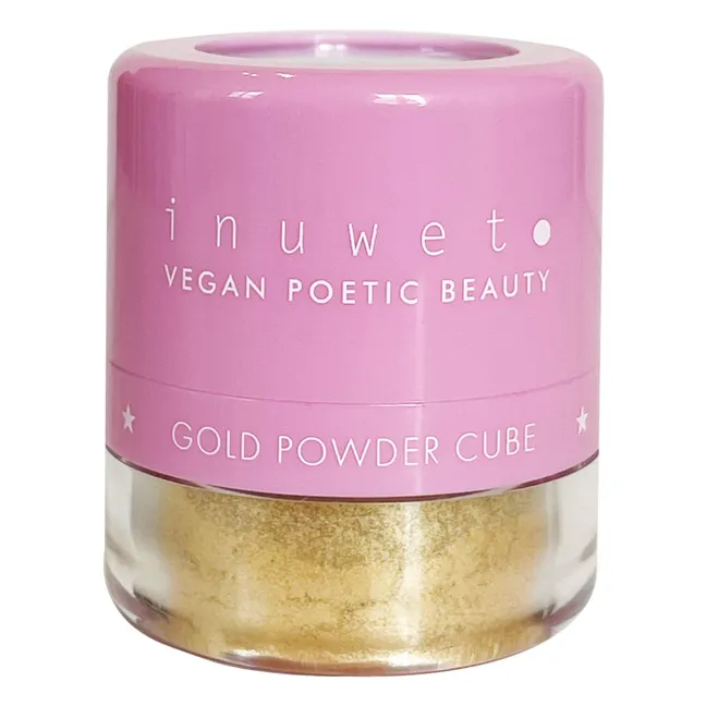 Puderwürfel Gold Glitter 