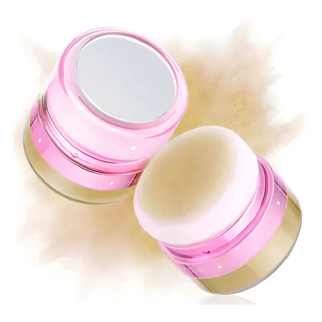 Cubo di polvere glitterata oro 