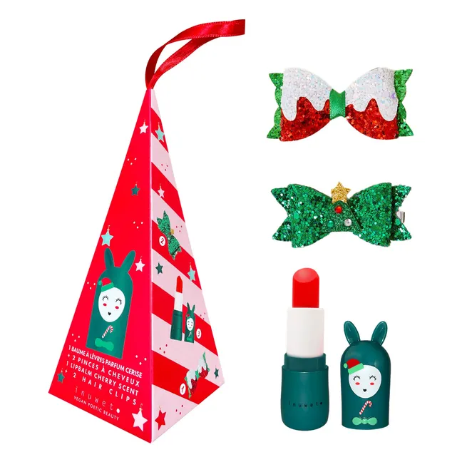 Christmas cone lip and hair set
