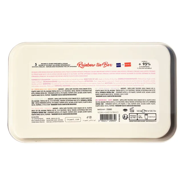 Metal Rainbow Deluxe Lip Balm Box - 5er-Set