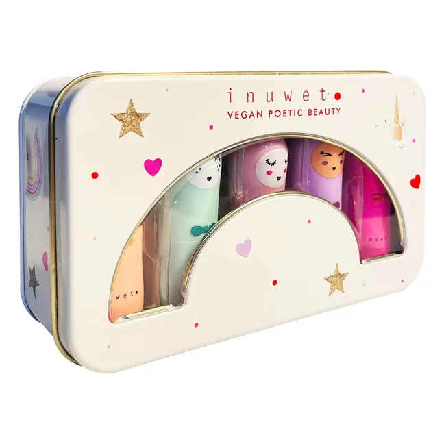 Metal Rainbow Deluxe Lip Balm Box - 5er-Set
