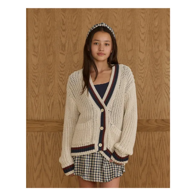 Cardigan Collegiate | Ecru