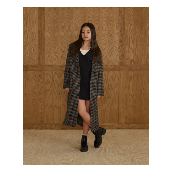 Manteau Vichy | Noir- Image produit n°0