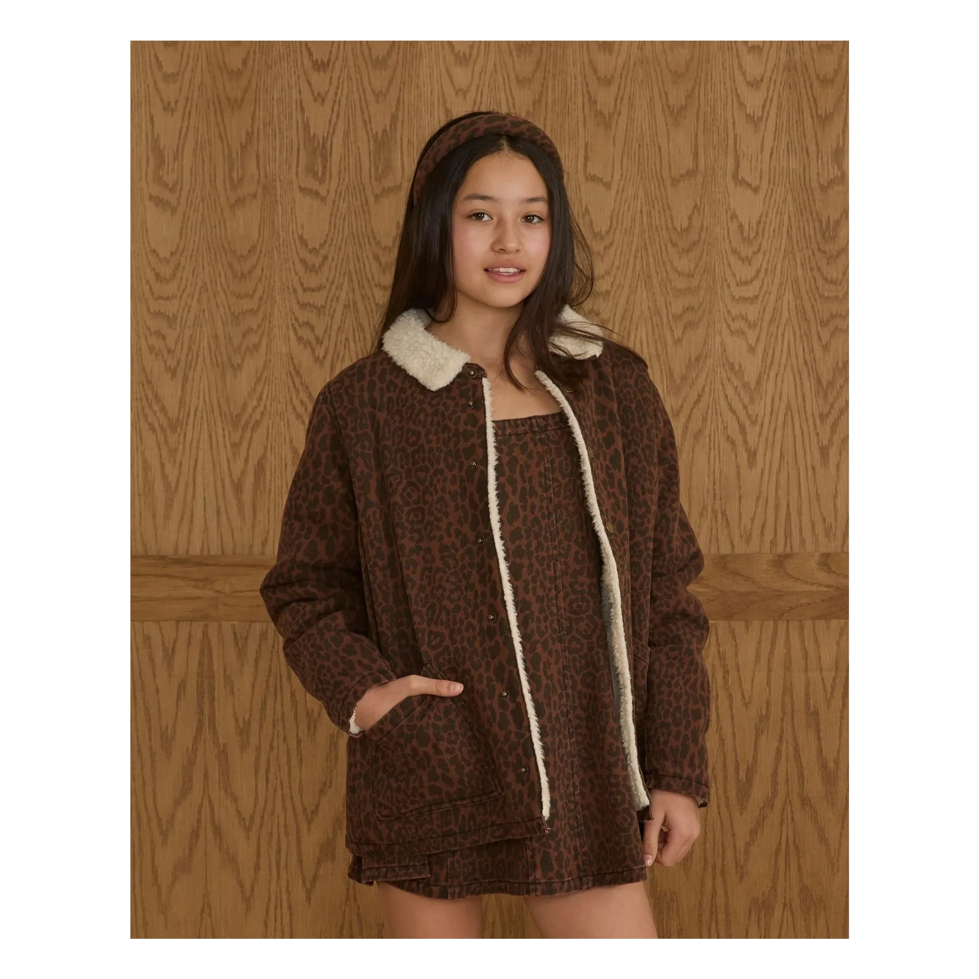 Rylee + Cru Brown Leopard Jacket