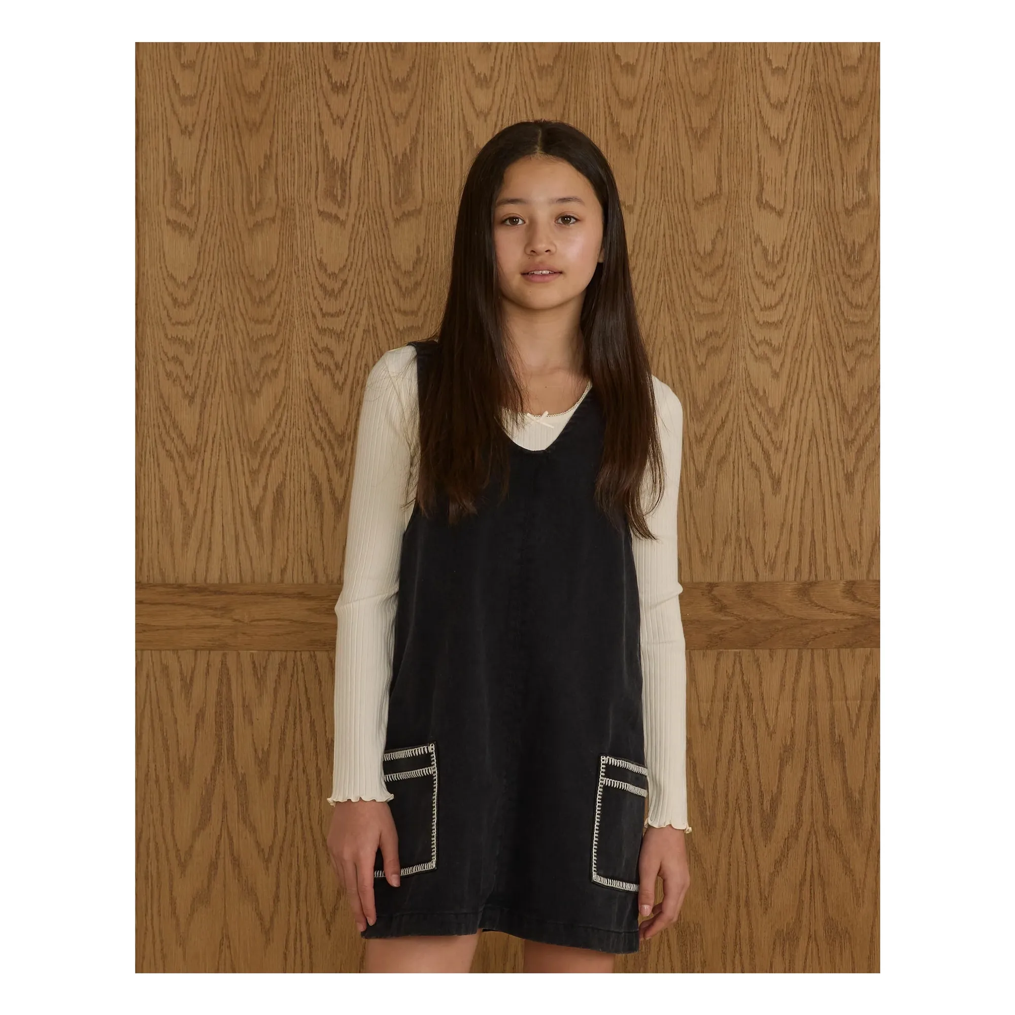 Rylee + Cru Denim Black Denim Dress