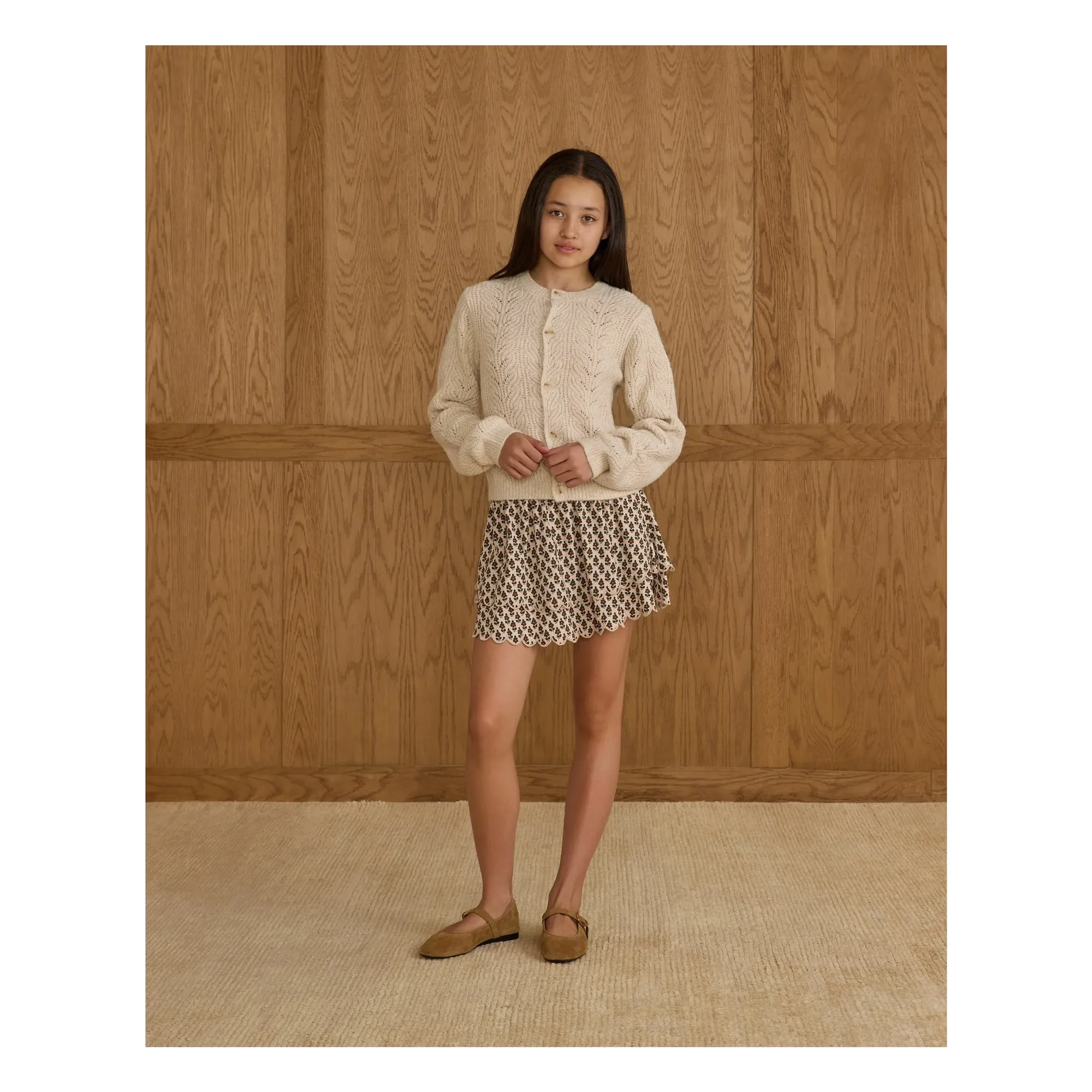 Rylee + Cru Ecru Pink Skirt